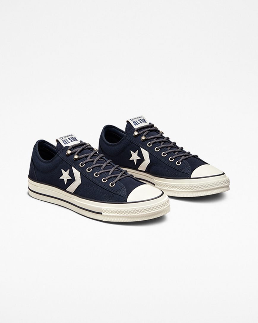 Tenis Converse Star Player 76 Retro Hike Cano Baixo Feminino Obsidiana Pretas | PT J0T8570